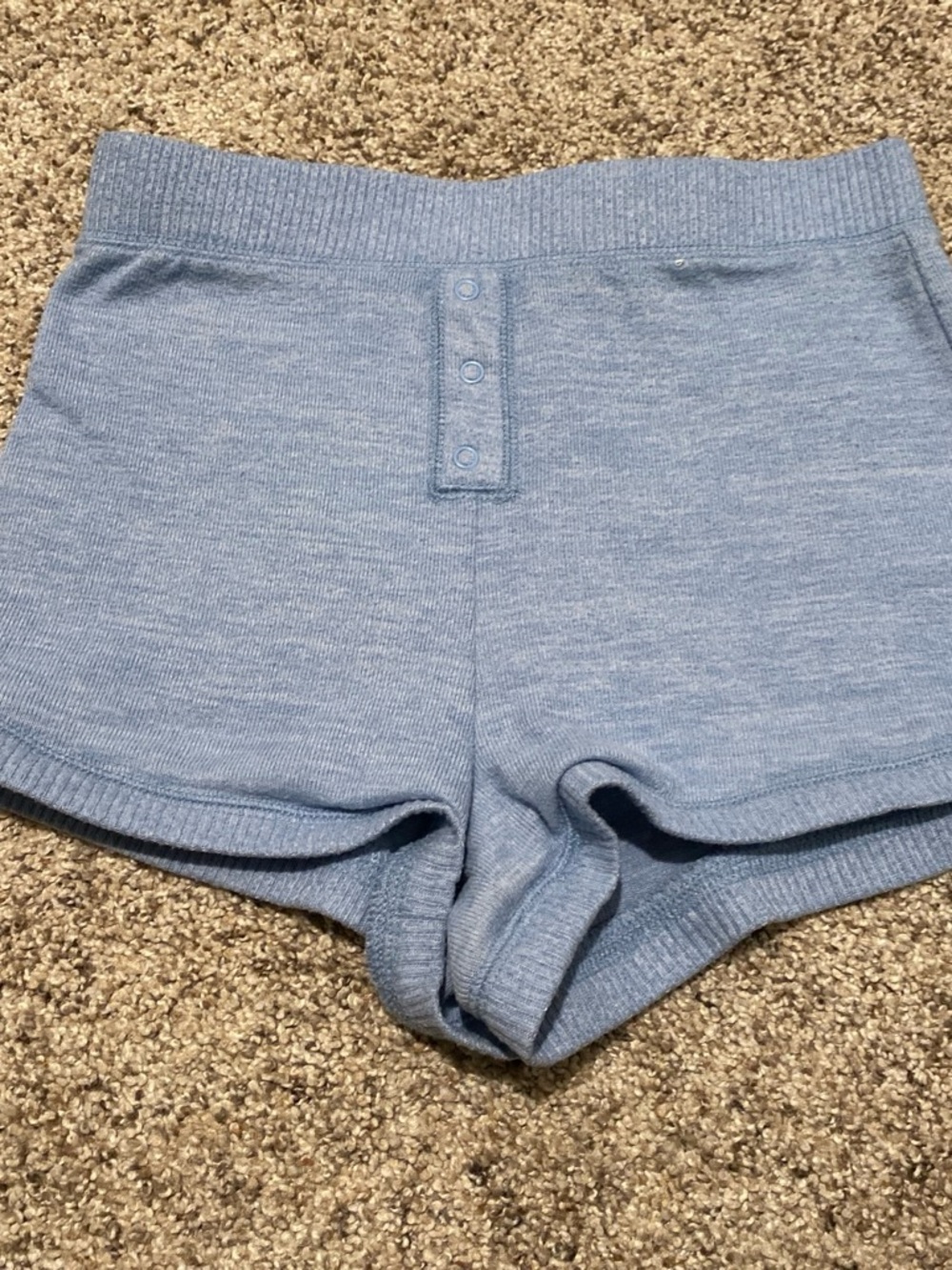 Cotton On Light Blue High Waist Knit Shorts